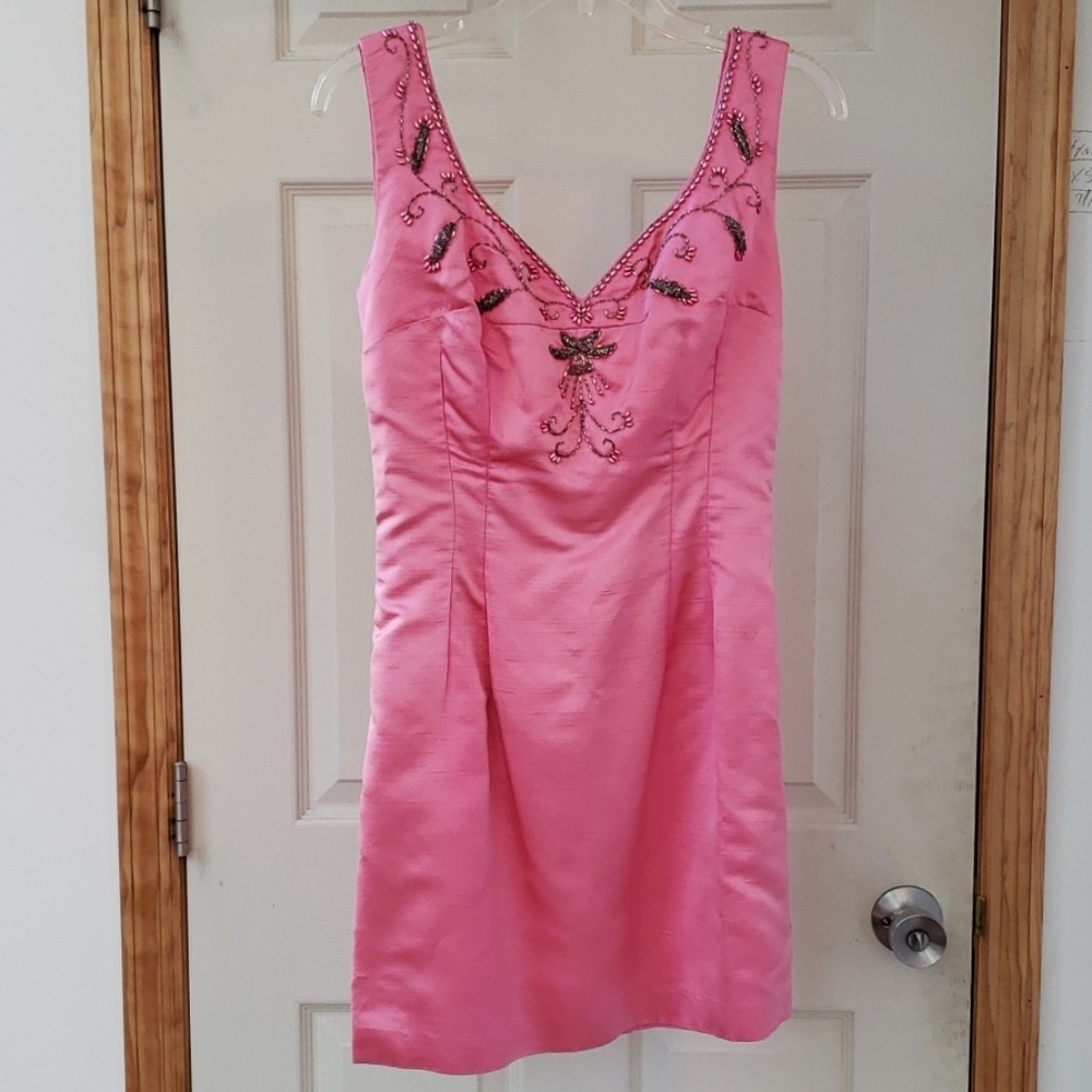 Gorgious Beaded Bubble gum pink dress